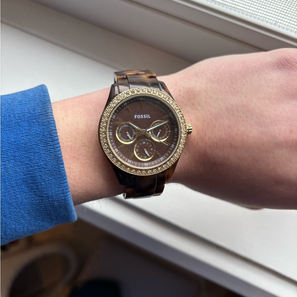 Fossil Stella Multifunction Tortoise Resin Watch